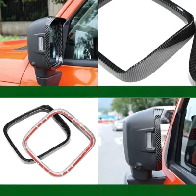 High quality ABS material, sturdy and durable, not easy to deform. Carbon fiber texture design, add the sporty atmosphere of the vehicle. Easy and quick installation, non-destructive installation, without destroying the original car design. Rainproof function, effectively block the rain splash, protect the rear view clear vision. Decorative effect, make your car look more personalized and stylish