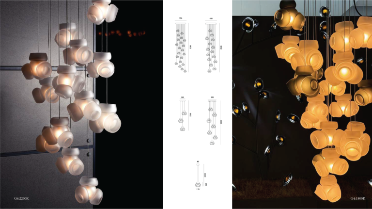 ECOJAS Handmade New Design Chandelier for Villa Hotel Restaurant Glass Decor Lighting