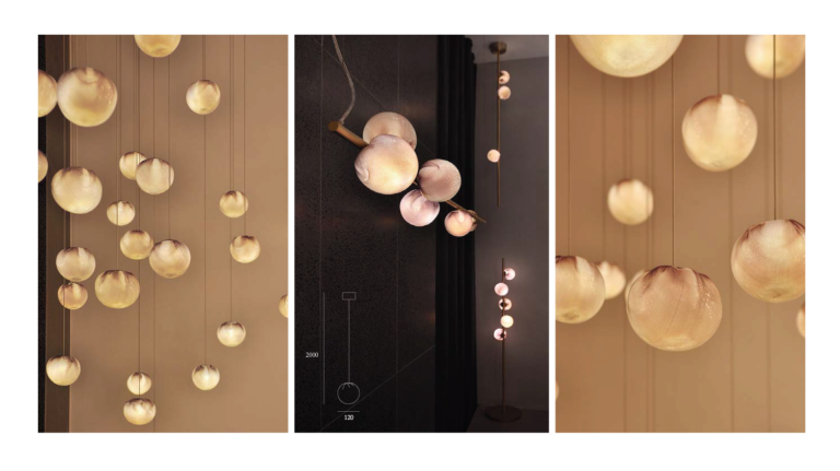 clear Dining Room Living Room Ball High-end Stair Stained Glass Chandelier Lamp Retro Romantic Crystal Glass Ball Pendant Lamp