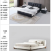 Modern Luxury King-Size Solid Wood Double Bed with Genuine Leather Cabinet Upholstered Bed Set for Bedroom Home Furniture