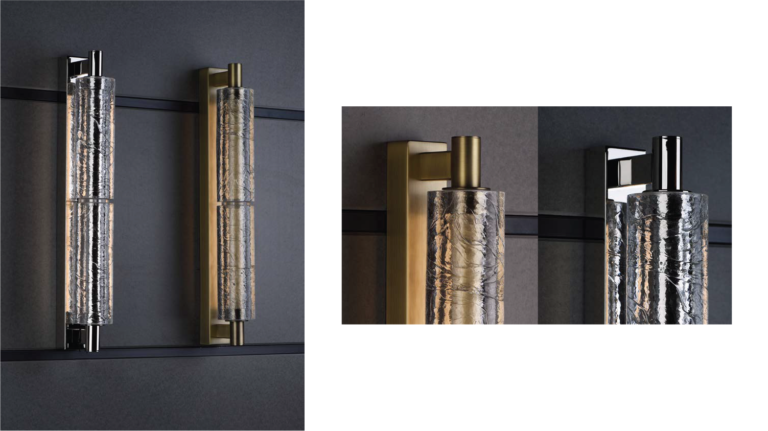 Ready to Ship Copper Brushed Stainless Steel Bubble K9 Crystal Wall Lantern