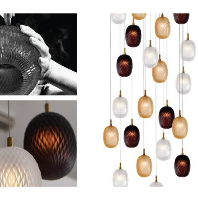 Nordic Minimalist Chandelier Modern Creative Glass Pendant Lamps for Restaurant Cafe Indoor Lighting Pendant Light Decoration