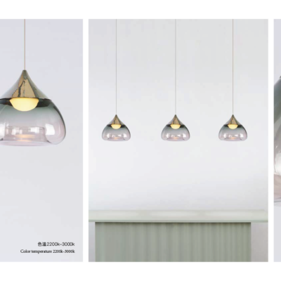 American Single Head Silver bar Milk Tea Store Pendant Light Cost-effective Living Room Study Room E27 Pendant Lamp