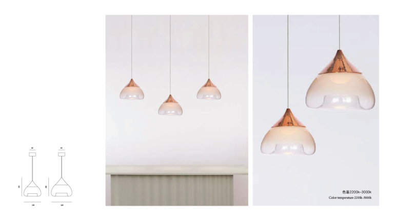 Half Circle Large Size Modern Pendant Lamp for Ceiling