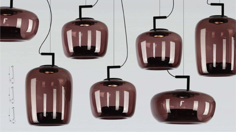 Minimalist Indoor Living Kitchen Decoration Led Chandeliers Handmade Blown Amber Glass Hanging Pendant Light