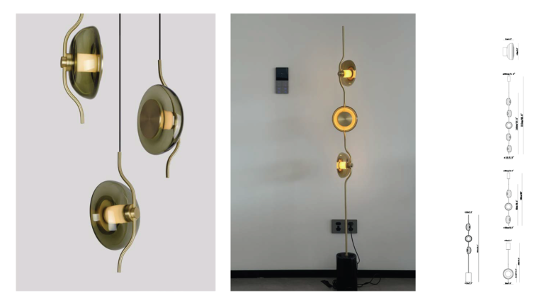 Marble Metal Floor Lamp Pendulum Led Floor Lamp Modern Luxury Standing Light With Marble Base Glass Shade Decor Lamps