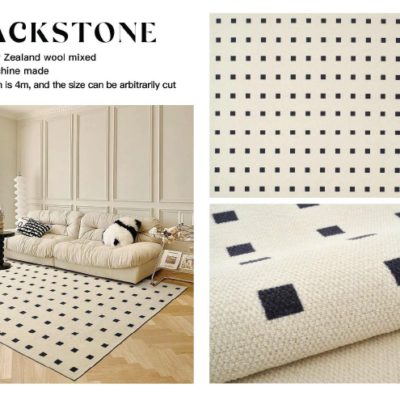 2024 New Model Waterproof Stain-Resistant Diatom Silk Embossed PP Carpet for Living Room Easy Clean High-End Luxury Rug Home Use