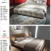 Wholesale Popular King Size Puff Bed New Design White Bed Hot Sale Modern Set Cream Style Hotel Soft Fabric Double Bed for Home