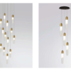 High Quality Nordic Modern Creative Luxury Gold Home Restaurant Staircase Decoration Led Pendant Lights Chandelier