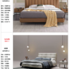 Luxury Wooden Modern Vintage Bed Frame Soft King Queen Size Floating Bed Multifunction Single Double Bedroom Bed Furniture Smart