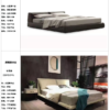 Fabric Bed in Various Colors Upholstered Low Profile Standard Beds