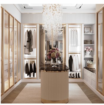 Classic Wardrobe with Dresser Mirror